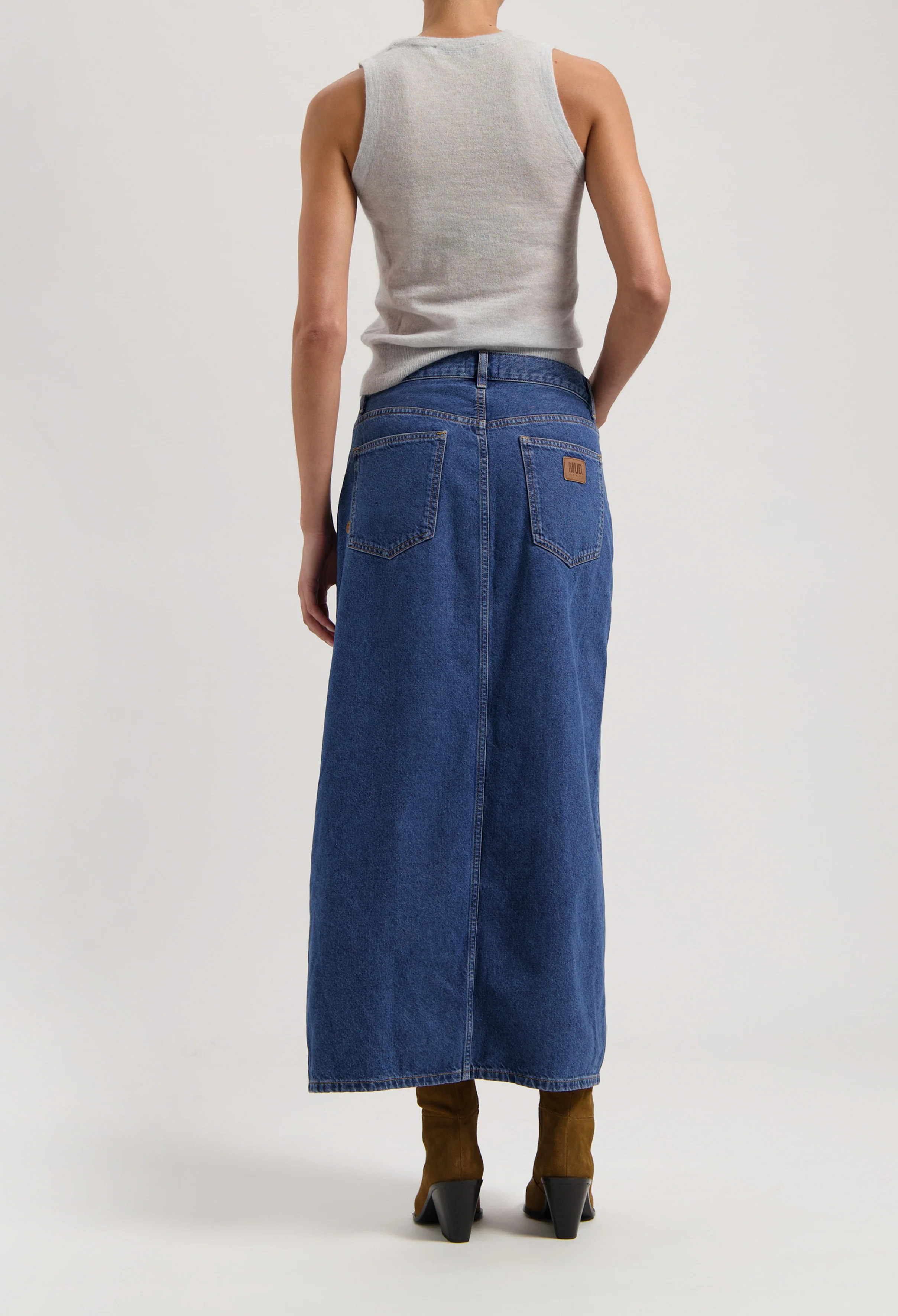 Lena Long Skirt - Medium Stone - Image 3