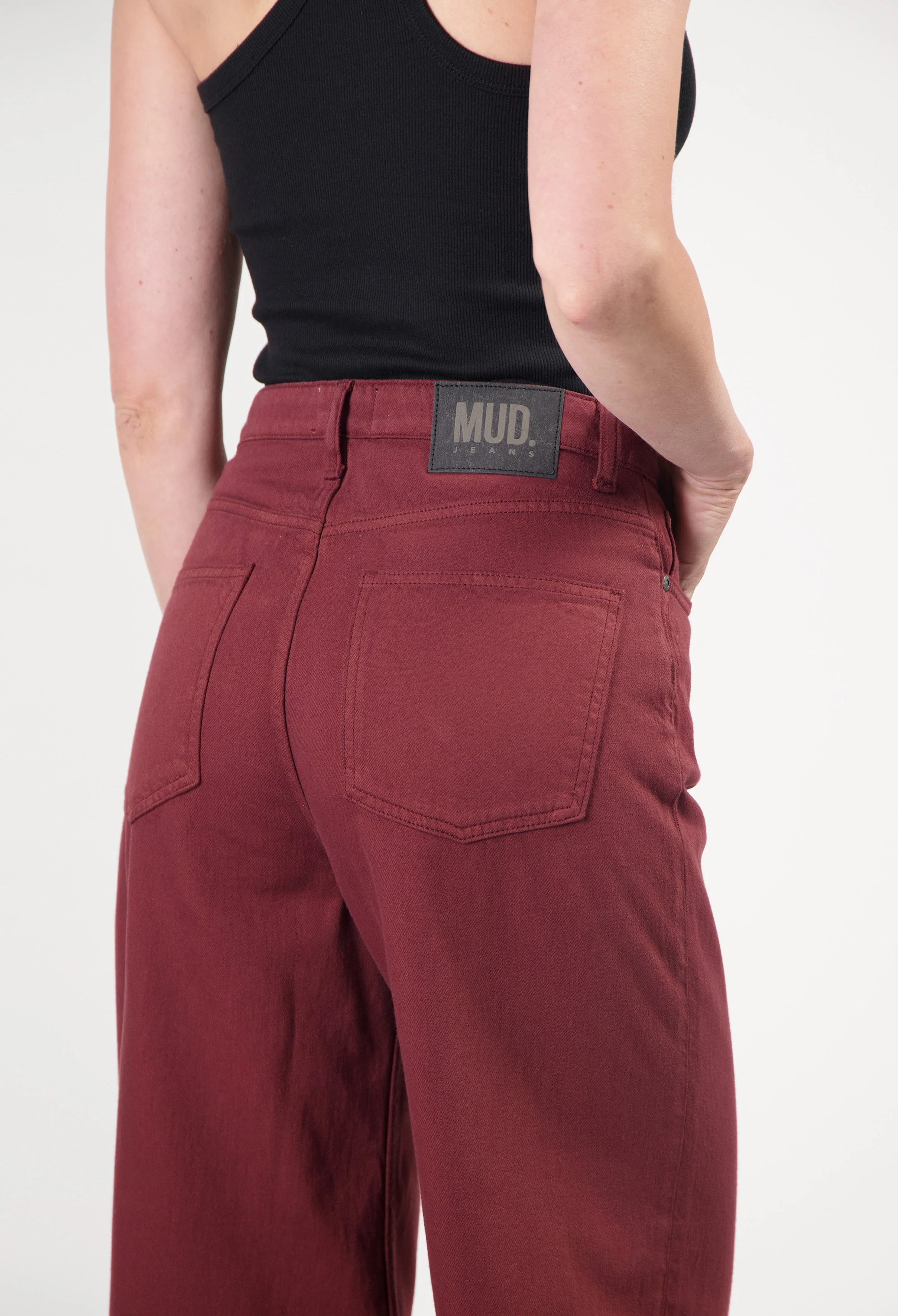 Sara High Loose Flow - Burgundy - Image 4